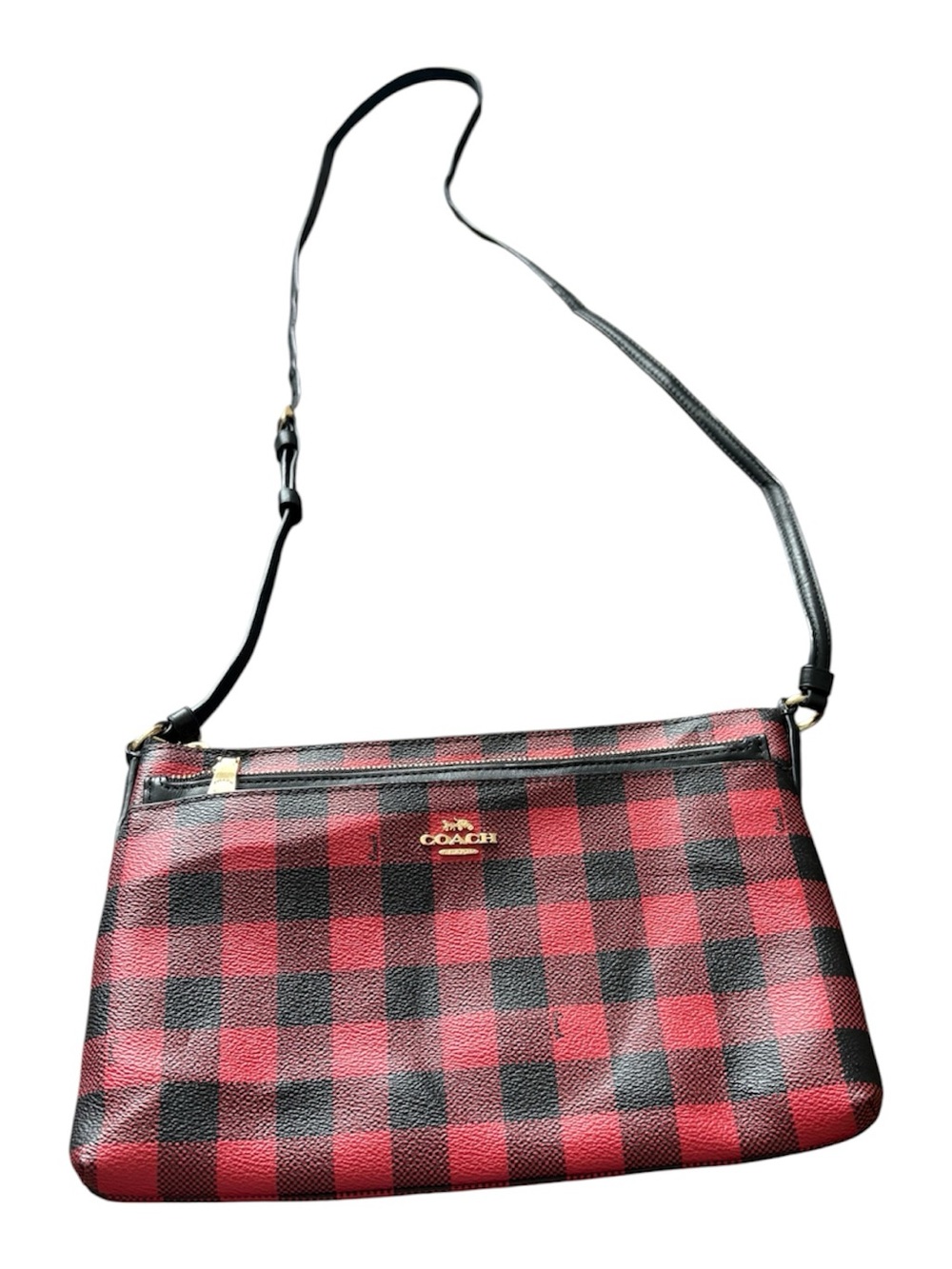 COACH Gingham East Wear pop up crossbody bag